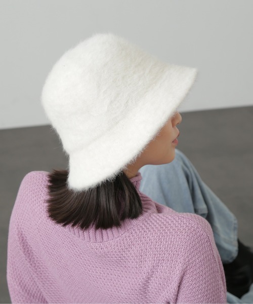 FREE'S MART（フリーズマート）の「◇ファーハット（ハット・レディース・ホワイト/ブラック/グレー/ブルー・ﾌﾘ-）」の5枚目の写真