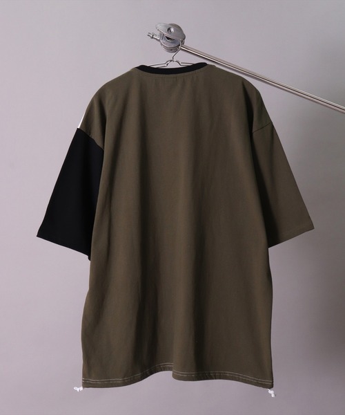 BAYBLO(ベイブロ)の「(BE)布帛 ポケット ドローコード Tシャツ(Tシャツ/カットソー・メンズ・ホワイト系/ホワイト/ブラック・MEDIUM/LARGE)」の14枚目の写真