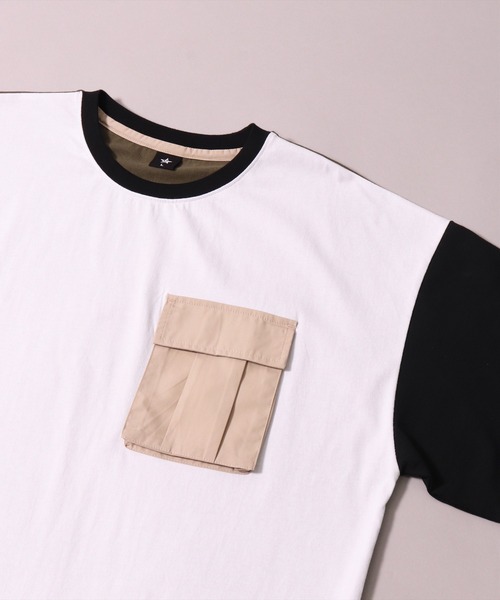BAYBLO(ベイブロ)の「(BE)布帛 ポケット ドローコード Tシャツ(Tシャツ/カットソー・メンズ・ホワイト系/ホワイト/ブラック・MEDIUM/LARGE)」の18枚目の写真