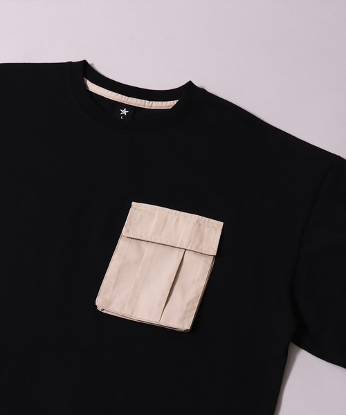 BAYBLO(ベイブロ)の「(BE)布帛 ポケット ドローコード Tシャツ(Tシャツ/カットソー・メンズ・ホワイト系/ホワイト/ブラック・MEDIUM/LARGE)」の17枚目の写真