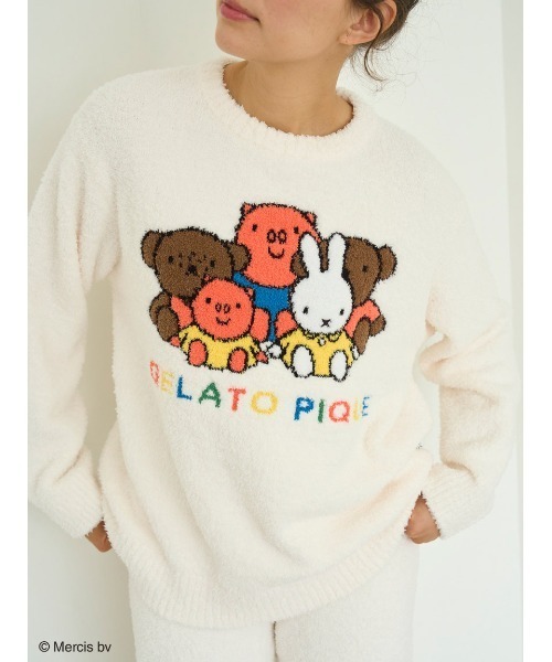 新橋 ジェラートピケ ベビモコワンポイントジャガードプルオーバー ロングパンツ ジェラートピケ gelato pique 【ONLINE限定】【Dick Bruna】【UNISEX