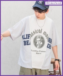 RAGEBLUE | 【REmastered】リメイクライク/プリント切り替えオーバーサイズTシャツ(Tシャツ/カットソー)