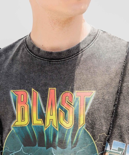 RAGEBLUE（レイジブルー）の「【REmastered】リメイクライク/プリント切り替えオーバーサイズTシャツ（Tシャツ/カットソー・メンズ・ホワイト/グレー・FREE）」の11枚目の写真