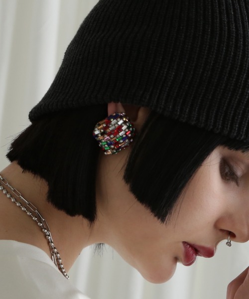 ROSE BUD(ローズバッド)の「ミラーボールイヤリング(イヤリング・レディース・ピンク/シルバー/シルバー系その他・FREE)」の2枚目の写真