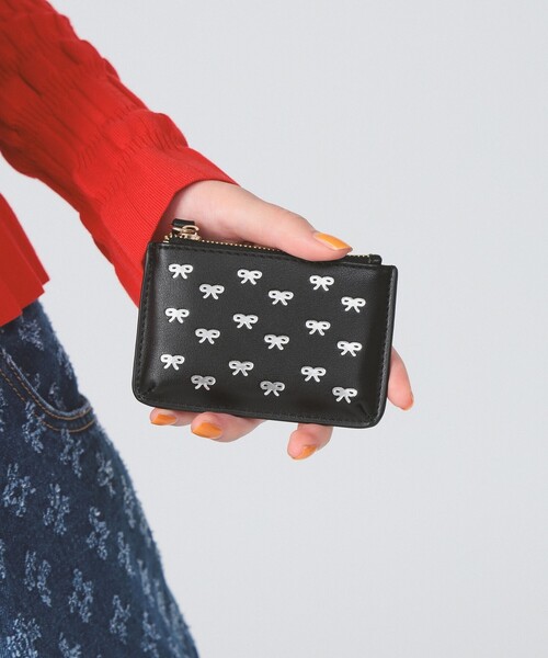 Ray BEAMS（レイビームス）の「【別注】Casselini / フォイル プリント カードケース（ポーチ・レディース・ピンク/その他/ブラック・ONE SIZE）」の4枚目の写真