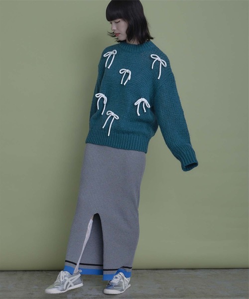 ローゲージリボンニット（ニット/セーター）｜miette（ミエット）の