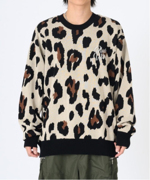 RE730（アールイーセブンサーティー）の「【RE730】総柄ニットセーター（Tシャツ/カットソー・メンズ・ブラック系1/ブラック系3/ベージュ系2/ブラック系2/ベージュ系1・MEDIUM/LARGE）」の19枚目の写真