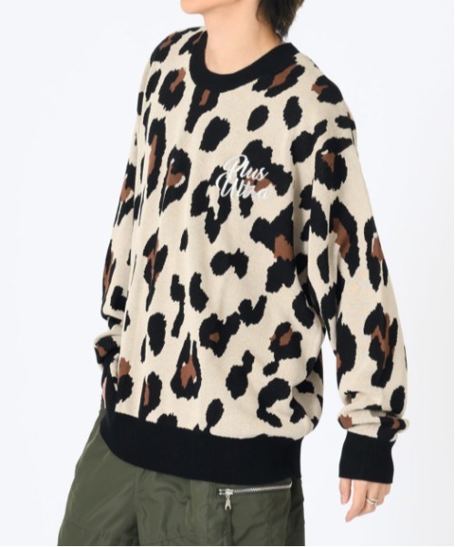 RE730（アールイーセブンサーティー）の「【RE730】総柄ニットセーター（Tシャツ/カットソー・メンズ・ブラック系1/ブラック系3/ベージュ系2/ブラック系2/ベージュ系1・MEDIUM/LARGE）」の20枚目の写真