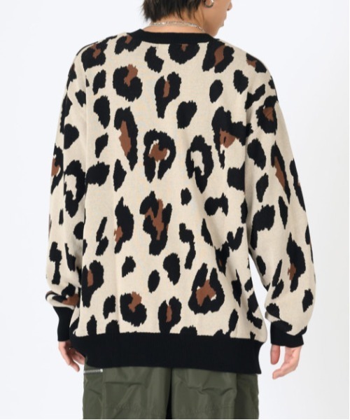 RE730（アールイーセブンサーティー）の「【RE730】総柄ニットセーター（Tシャツ/カットソー・メンズ・ブラック系1/ブラック系3/ベージュ系2/ブラック系2/ベージュ系1・MEDIUM/LARGE）」の21枚目の写真