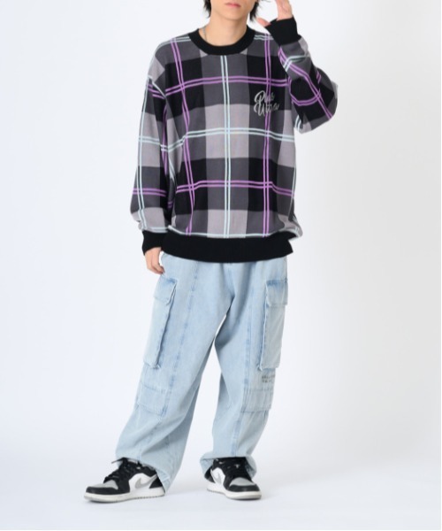 RE730（アールイーセブンサーティー）の「【RE730】総柄ニットセーター（Tシャツ/カットソー・メンズ・ブラック系1/ブラック系3/ベージュ系2/ブラック系2/ベージュ系1・MEDIUM/LARGE）」の12枚目の写真