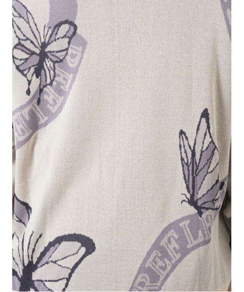 RE730（アールイーセブンサーティー）の「【RE730】総柄ニットセーター（Tシャツ/カットソー・メンズ・ブラック系1/ブラック系3/ベージュ系2/ブラック系2/ベージュ系1・MEDIUM/LARGE）」の17枚目の写真