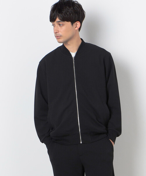 COMME　CA COMMUNE（コムサコミューン）の「フクレジャガード リブブルゾン（ブルゾン・メンズ・ブラック/グレイッシュベージュ・LARGE/MEDIUM）」の2枚目の写真