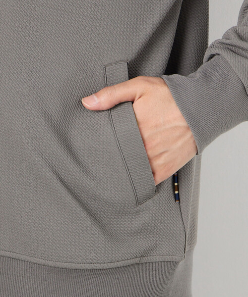 COMME　CA COMMUNE（コムサコミューン）の「フクレジャガード リブブルゾン（ブルゾン・メンズ・ブラック/グレイッシュベージュ・LARGE/MEDIUM）」の10枚目の写真