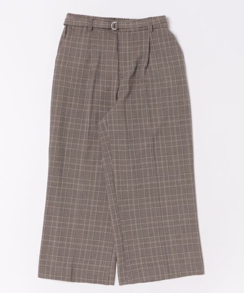 BELLUNA PLUS(ベルーナ)の「サマ見え(W)ベルト付ワイドパンツ56丈(その他パンツ・レディース・ブラック/ブラウン系/テラコッタ/チャコール/チェック・SMALL/MEDIUM/LARGE/X-LARGE)」の4枚目の写真