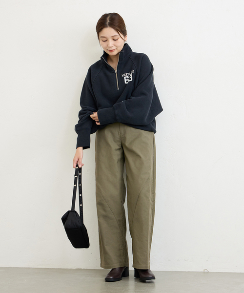 JOURNAL STANDARD（ジャーナルスタンダード）の「ツイストバギーパンツ（その他パンツ・レディース・ネイビー/カーキ・38/36）」の3枚目の写真