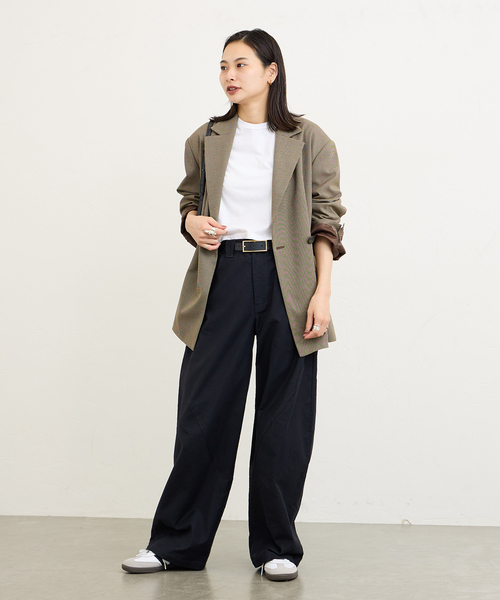 JOURNAL STANDARD（ジャーナルスタンダード）の「ツイストバギーパンツ（その他パンツ・レディース・ネイビー/カーキ・38/36）」の4枚目の写真