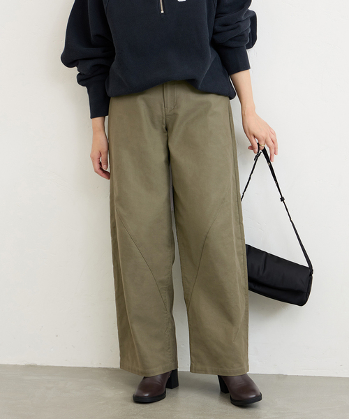 JOURNAL STANDARD（ジャーナルスタンダード）の「ツイストバギーパンツ（その他パンツ・レディース・ネイビー/カーキ・38/36）」の6枚目の写真