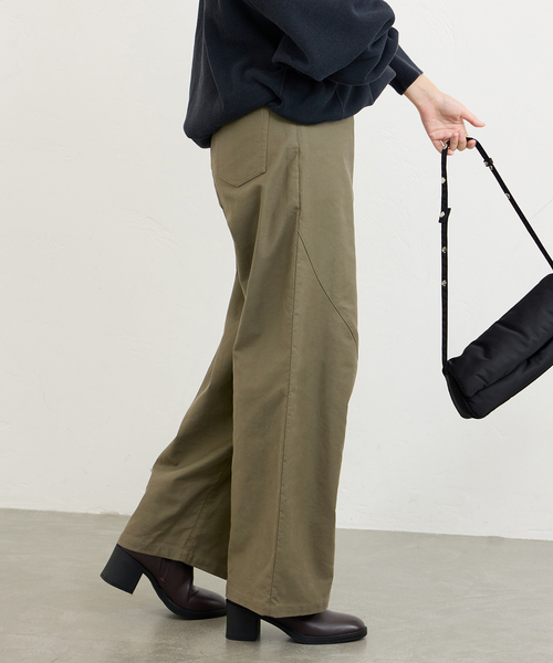 JOURNAL STANDARD（ジャーナルスタンダード）の「ツイストバギーパンツ（その他パンツ・レディース・ネイビー/カーキ・38/36）」の7枚目の写真