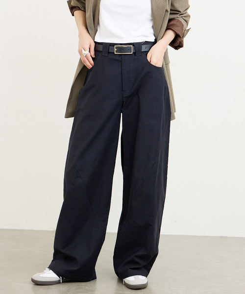 JOURNAL STANDARD（ジャーナルスタンダード）の「ツイストバギーパンツ（その他パンツ・レディース・ネイビー/カーキ・38/36）」の11枚目の写真