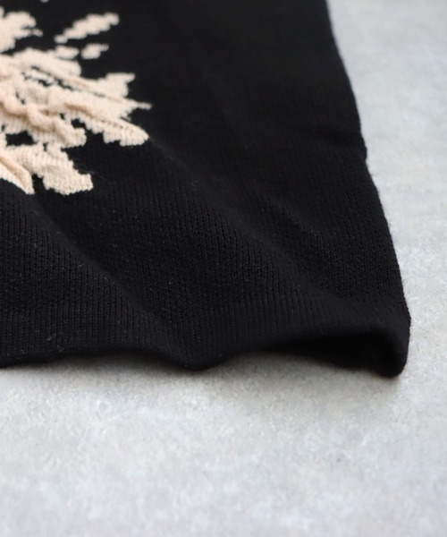 セール】花柄ドルマンニットワンピース（ワンピース）｜antiqua