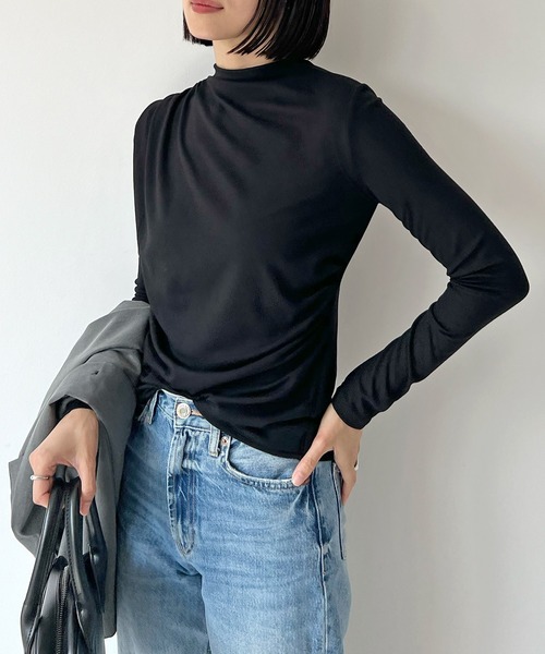 STELLA FISH(ステラフィッシュ)の「Draped Petite High Neck Tops(Tシャツ/カットソー・レディース・ブラック/グレー/ブラウン・FREE)」の21枚目の写真