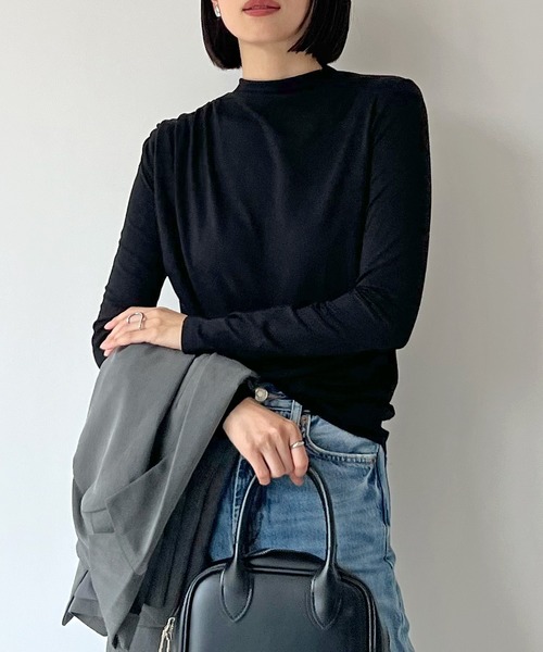 STELLA FISH(ステラフィッシュ)の「Draped Petite High Neck Tops(Tシャツ/カットソー・レディース・ブラック/グレー/ブラウン・FREE)」の22枚目の写真