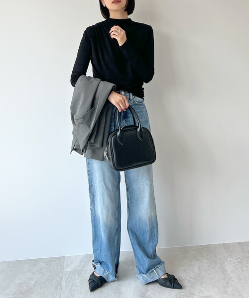 STELLA FISH(ステラフィッシュ)の「Draped Petite High Neck Tops(Tシャツ/カットソー・レディース・ブラック/グレー/ブラウン・FREE)」の18枚目の写真