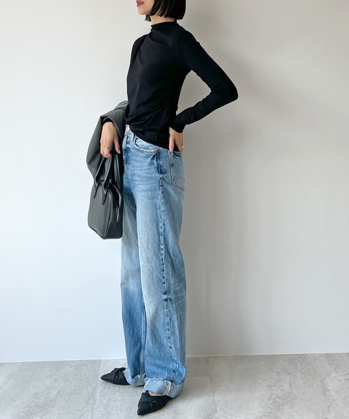 STELLA FISH(ステラフィッシュ)の「Draped Petite High Neck Tops(Tシャツ/カットソー・レディース・ブラック/グレー/ブラウン・FREE)」の17枚目の写真