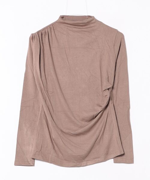 STELLA FISH(ステラフィッシュ)の「Draped Petite High Neck Tops(Tシャツ/カットソー・レディース・ブラック/グレー/ブラウン・FREE)」の5枚目の写真