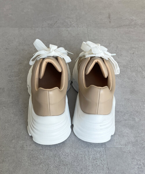 CPCM（シーピーシーエム）の「リボンデザイン厚底スニーカー（スニーカー・レディース・ベージュ/ブラック/アイボリー・MEDIUM/LARGE）」の22枚目の写真