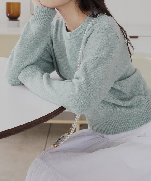 CHAN ME(チャンミ)の「ミックスヤーンニット(ニット/セーター・レディース・ベージュ系/ピンク系/ブルー系・MEDIUM/LARGE/X-LARGE)」の2枚目の写真