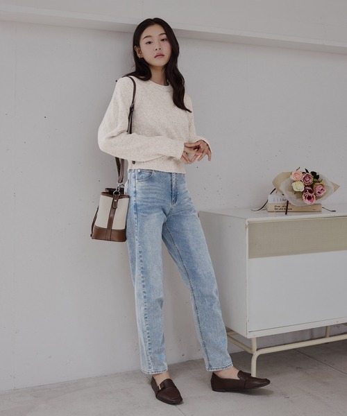 CHAN ME(チャンミ)の「ミックスヤーンニット(ニット/セーター・レディース・ベージュ系/ピンク系/ブルー系・MEDIUM/LARGE/X-LARGE)」の19枚目の写真