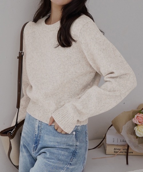 CHAN ME(チャンミ)の「ミックスヤーンニット(ニット/セーター・レディース・ベージュ系/ピンク系/ブルー系・MEDIUM/LARGE/X-LARGE)」の11枚目の写真