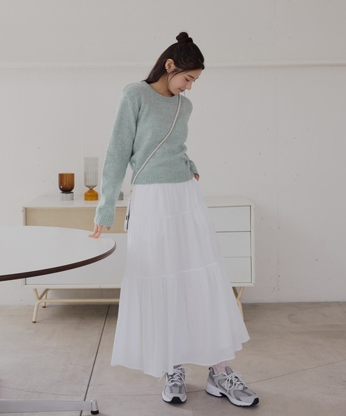 CHAN ME(チャンミ)の「ミックスヤーンニット(ニット/セーター・レディース・ベージュ系/ピンク系/ブルー系・MEDIUM/LARGE/X-LARGE)」の7枚目の写真