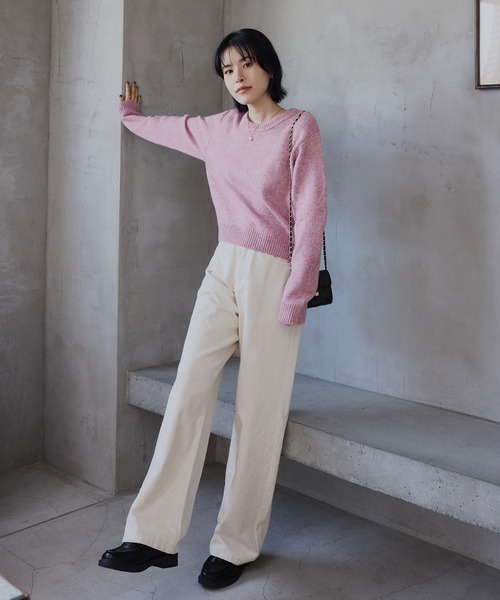 CHAN ME(チャンミ)の「ミックスヤーンニット(ニット/セーター・レディース・ベージュ系/ピンク系/ブルー系・MEDIUM/LARGE/X-LARGE)」の12枚目の写真