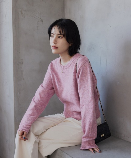 CHAN ME(チャンミ)の「ミックスヤーンニット(ニット/セーター・レディース・ベージュ系/ピンク系/ブルー系・MEDIUM/LARGE/X-LARGE)」の15枚目の写真