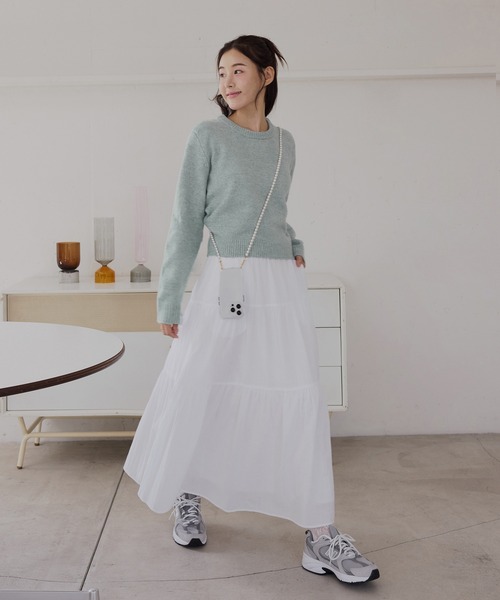 CHAN ME(チャンミ)の「ミックスヤーンニット(ニット/セーター・レディース・ベージュ系/ピンク系/ブルー系・MEDIUM/LARGE/X-LARGE)」の16枚目の写真
