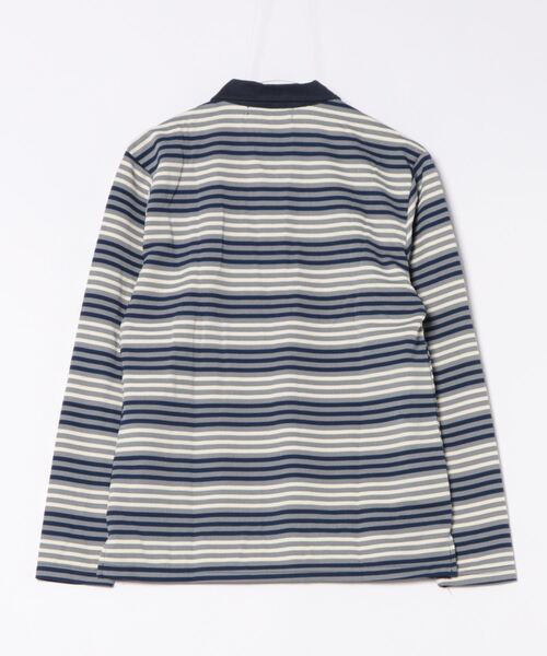 aimoha(アイモハ)の「【aimoha neo】Retro Stripe Long Sleeve Polo(ポロシャツ・メンズ・オレンジ/ブラック/ブルー・MEDIUM/LARGE/X-LARGE/XX-LARGE/XXX-LARGE)」の4枚目の写真