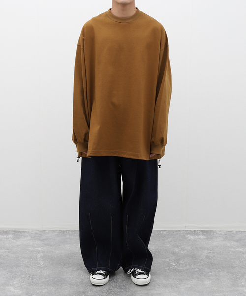 is-ness（イズネス）の「【is-ness / イズネス】SILK DENIM 5PK BALLOON PANTS（デニムパンツ・メンズ・ネイビー・LARGE/MEDIUM）」の3枚目の写真