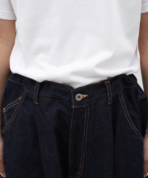 is-ness（イズネス）の「【is-ness / イズネス】SILK DENIM 5PK BALLOON PANTS（デニムパンツ・メンズ・ネイビー・LARGE/MEDIUM）」の7枚目の写真