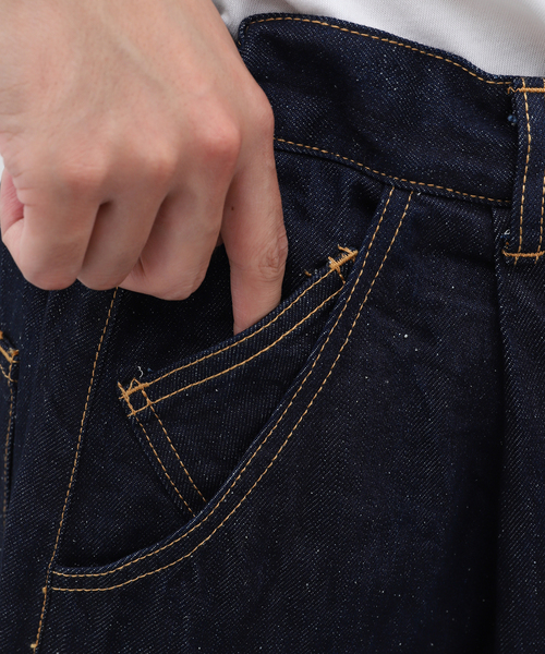 is-ness（イズネス）の「【is-ness / イズネス】SILK DENIM 5PK BALLOON PANTS（デニムパンツ・メンズ・ネイビー・LARGE/MEDIUM）」の11枚目の写真