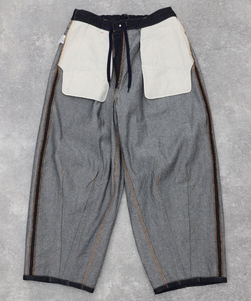 is-ness（イズネス）の「【is-ness / イズネス】SILK DENIM 5PK BALLOON PANTS（デニムパンツ・メンズ・ネイビー・LARGE/MEDIUM）」の17枚目の写真