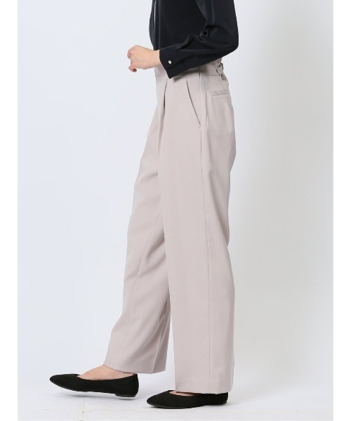 m.f.editorial(エムエフエディトリアル)の「【ウール調 ストレッチ ウォッシャブル UVカット 防シワ】m.f.エディトリアル レディース ワイドパンツ ライトグレー(セットアップ可能)(スーツパンツ・レディース・ライトグレー・MEDIUM/LARGE/X-LARGE/S)」の10枚目の写真