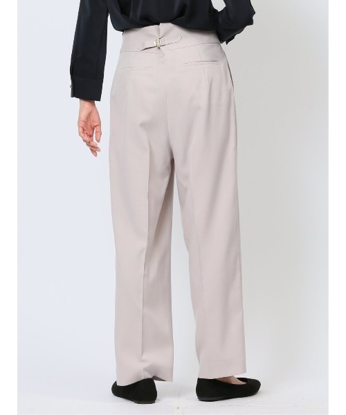 m.f.editorial(エムエフエディトリアル)の「【ウール調 ストレッチ ウォッシャブル UVカット 防シワ】m.f.エディトリアル レディース ワイドパンツ ライトグレー(セットアップ可能)(スーツパンツ・レディース・ライトグレー・MEDIUM/LARGE/X-LARGE/S)」の11枚目の写真