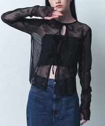 CODE A | CODE A｜tulle lace ribbon blouse(シャツ/ブラウス)