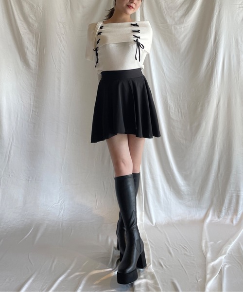 one way(ワンウェイ)の「レーシングオフショルニット(ニット/セーター・レディース・ホワイト/グレー/ピンク/レッド/ブラック・FREE)」の10枚目の写真