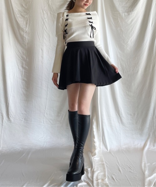 one way(ワンウェイ)の「レーシングオフショルニット(ニット/セーター・レディース・ホワイト/グレー/ピンク/レッド/ブラック・FREE)」の11枚目の写真