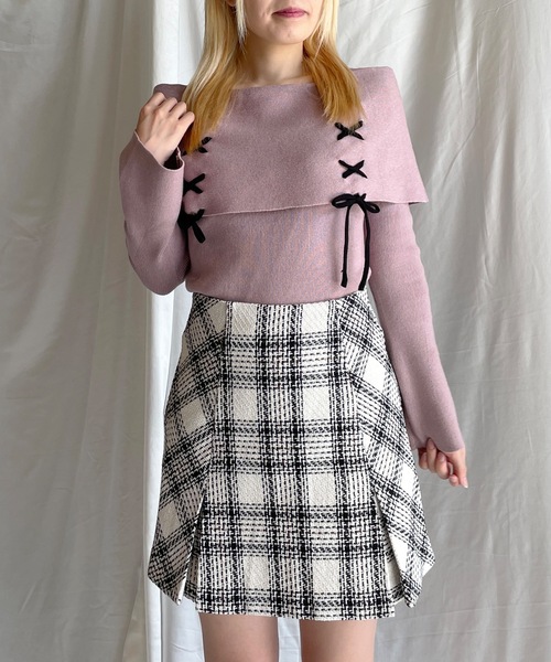 one way(ワンウェイ)の「レーシングオフショルニット(ニット/セーター・レディース・ホワイト/グレー/ピンク/レッド/ブラック・FREE)」の18枚目の写真