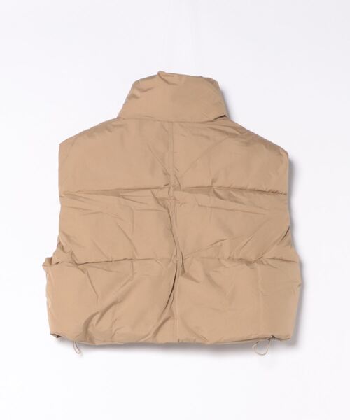 Ritzy（リッツィー）の「スタンドカラー ショート丈 エコダウンベスト（ダウンベスト・レディース・ブラック/ホワイト/ベージュ・L/M）」の4枚目の写真