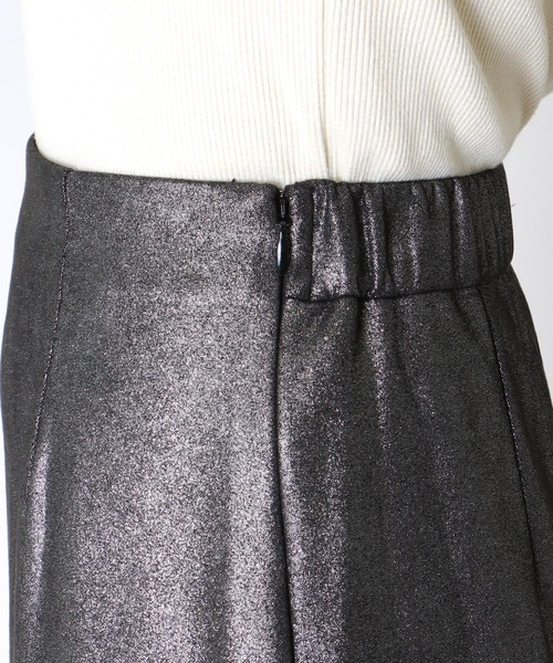 箔ストレッチスエードタイトスカート【WEB・一部店舗限定】（スカート）｜Jines（ジネス）